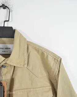 پیراهن جین ضخیم Pull&Bear خاکی