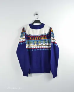 بافت وینتیج سفید و سرمه ای