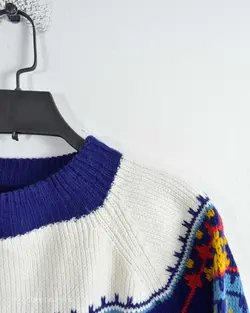 بافت وینتیج سفید و سرمه ای