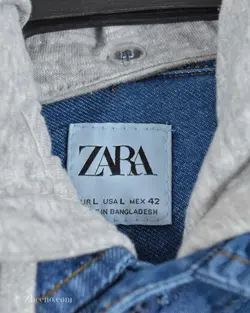 پیراهن جین کلاه دار Zara آبی تیره