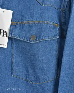 پیراهن جین کلاه دار Zara آبی تیره