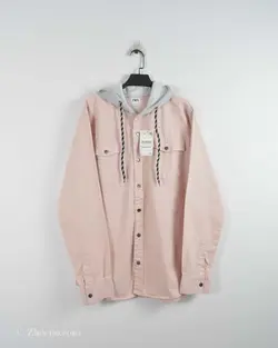 پیراهن جین کلاه دار Zara صورتی