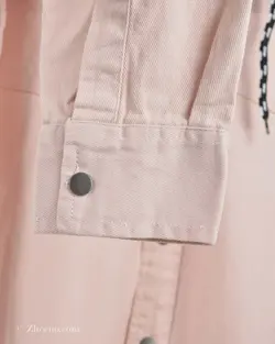 پیراهن جین کلاه دار Zara صورتی