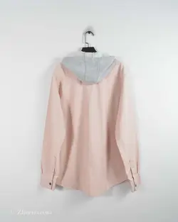 پیراهن جین کلاه دار Zara صورتی