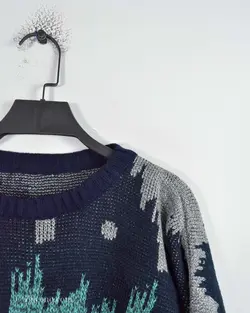 بافت وینتیج سرمه ای