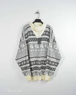 بافت وینتیج نیم زیپ