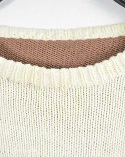 بافت وینتیج کرمی و قهوه ای