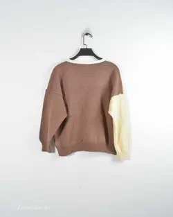 بافت وینتیج کرمی و قهوه ای