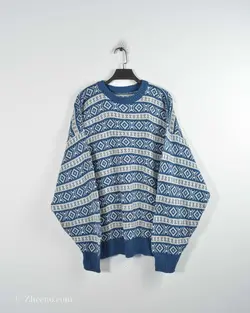 بافت وینتیج آبی نفتی