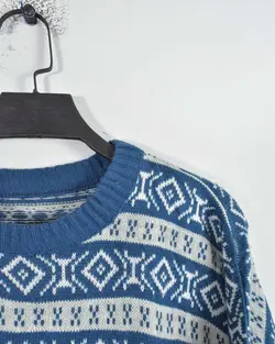 بافت وینتیج آبی نفتی