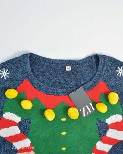 بافت کریسمسی آبی نفتی