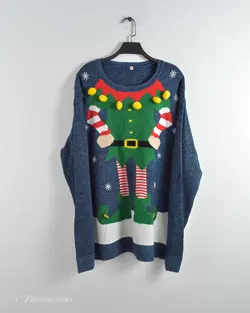 بافت کریسمسی آبی نفتی