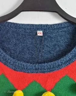 بافت کریسمسی آبی نفتی