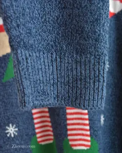 بافت کریسمسی آبی نفتی