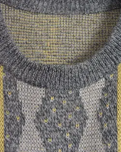 بافت وینتیج طوسی زرد