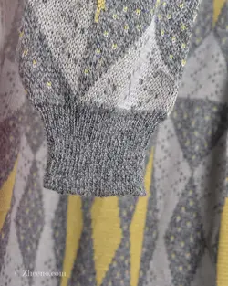 بافت وینتیج طوسی زرد