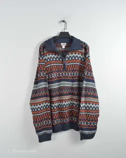 بافت وینتیج نیم زیپ Roger Kent