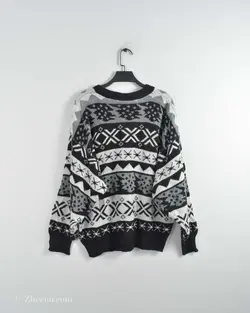 بافت وینتیج چند رنگ سفید مشکی طوسی