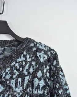 بافت وینتیج مشکی آبی