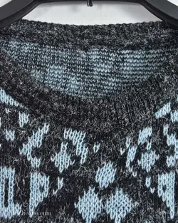 بافت وینتیج مشکی آبی