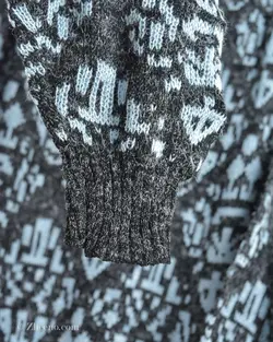 بافت وینتیج مشکی آبی