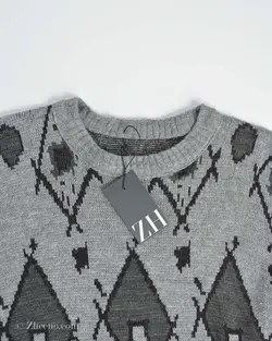 بافت وینتیج طوسی مشکی