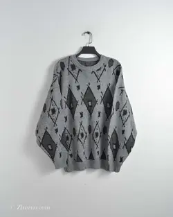 بافت وینتیج طوسی مشکی