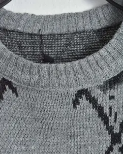 بافت وینتیج طوسی مشکی