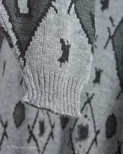 بافت وینتیج طوسی مشکی