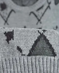 بافت وینتیج طوسی مشکی