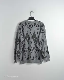 بافت وینتیج طوسی مشکی