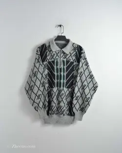 بافت وینتیج طوسی مشکی