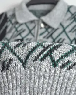 بافت وینتیج طوسی مشکی