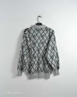 بافت وینتیج طوسی مشکی