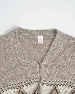 بافت وینتیج طرح لوزی زیب دار