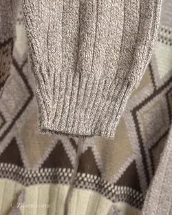 بافت وینتیج طرح لوزی زیب دار