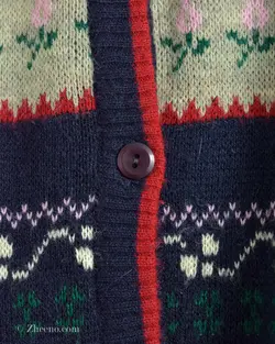 بافت وینتیج دکمه دار