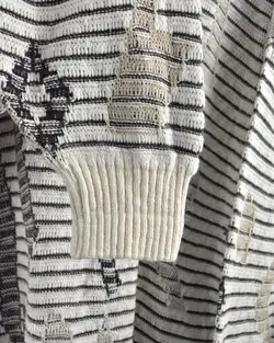 بافت وینتیج سفید مشکی