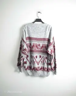 بافت وینتیج طوسی زرشکی