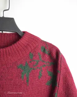 بافت وینتیج زرشکی یشمی