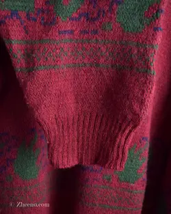 بافت وینتیج زرشکی یشمی