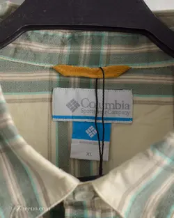 پیراهن پشمی شیری سبز Columbia