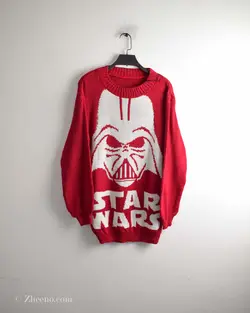 بافت وینتیج قرمز سفید