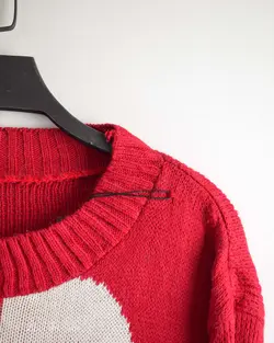 بافت وینتیج قرمز سفید