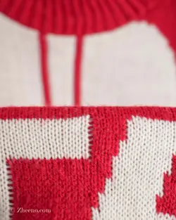 بافت وینتیج قرمز سفید