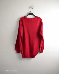 بافت وینتیج قرمز سفید