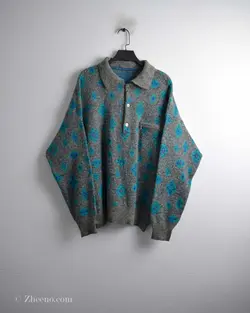 بافت وینتیج طوسی آبی