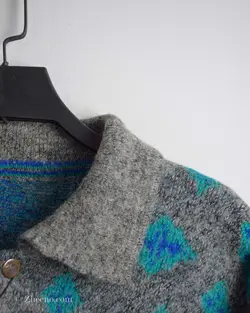 بافت وینتیج طوسی آبی