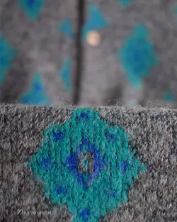 بافت وینتیج طوسی آبی