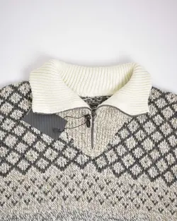 بافت وینتیج نیم زیپ